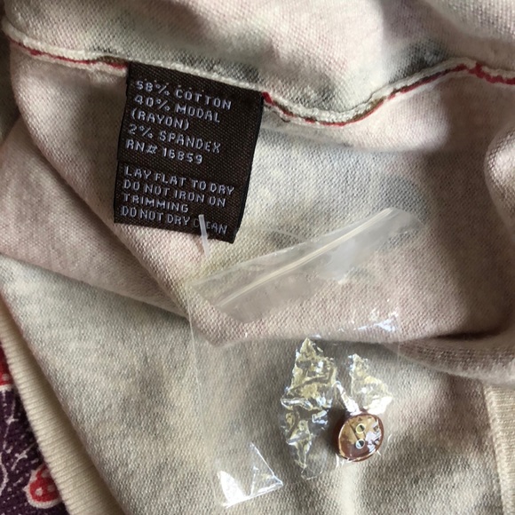 J. McLaughlin Red Marcy Printed Henley - Picture 6 of 7